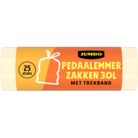 Jumbo Pedaalemmerzakken 30 L met Trekband 25 Stuks - thumbnail