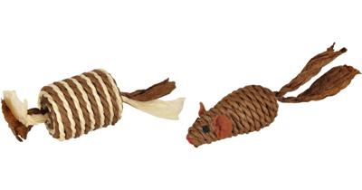 Kattenspeeltje Muis Paper met Roller 13 x 3.5 x 3.5 cm Flamingo Multicolor