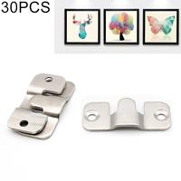 30 stuks RVS foto frame opknoping code spiegel bevestiger maat: S - thumbnail