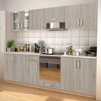 vidaXL Keukenkastenset met afzuigkap 8-delig eiken look - thumbnail