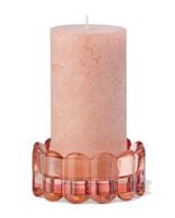 HEMA Kaarsenplateau Ø10cm Glas Ribbel Bruin (bruin) - thumbnail