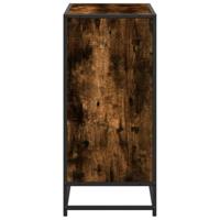 Boekenkast 80x35x76 cm bewerkt hout gerookt eikenkleurig - thumbnail