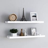 VidaXL Fotoplanken 2 st 80x9x3 cm mdf wit - thumbnail