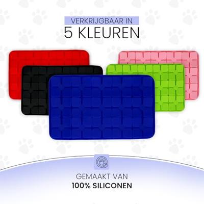 Eat Slow Live Longer Lick Mat Dimensions Flower Blauw