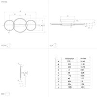 Stars of Light Plafondlamp met ringenLanacera zwart met goud - 390086 - thumbnail