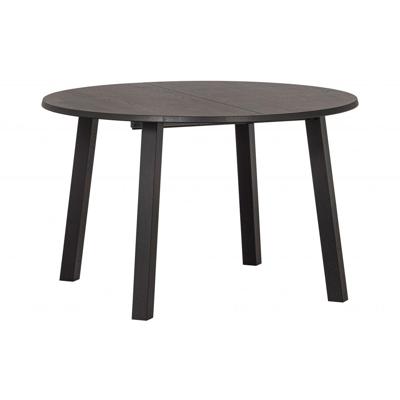 WOOOD Uitschuifbare Ronde Eettafel 'Lange Jan' Eiken, 120-200 x 120cm, kleur blacknight WOOOD Uitschuifbare Ronde Eettafel 'Lange Jan' Eiken, 120-200 x 120cm, kleur blacknight