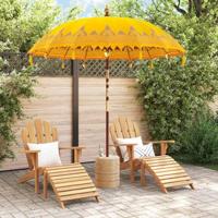 Balinese Parasol Geel (210-220) x 260 cm Katoen en massief hout - thumbnail