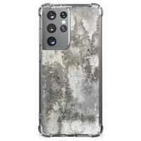 Samsung Galaxy S21 Ultra Anti-Shock Hoesje Beton Print - thumbnail