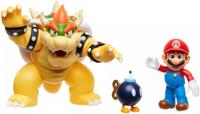 Nintendo Super Mario Bowser vs Mario figurenset - thumbnail