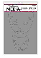 Ranger Ink Ranger • dina wakley media sjabloon cat head masks - thumbnail