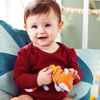 Haba bromfiguur Vos Foxie junior pluche oranje - thumbnail