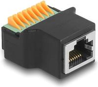 Delock RJ45 Netwerk Adapter [1x RJ45-bus - 1x Bus] 0 m Zwart, Groen - thumbnail