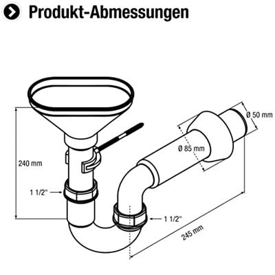 Cornat Sifon Laag Debiet 1 1/2X50Mm 450 - T359104R