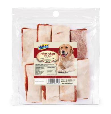 HILTON CHIPS MET Eend Lang 10-12CM - Knoopknop voor Hond