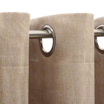 Gordijnen linnen-look verduisterend ogen 2 st 140x225 cm beige Gordijnen linnen-look verduisterend ogen 2 st 140x225 cm beige