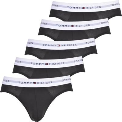 Tommy Hilfiger 5-Pack Heren slips - Black Classic - Klassieke heup onderbroeken mannen - Katoen
