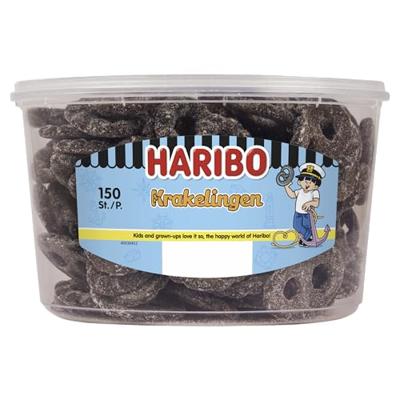 Haribo drop krakelingen (150 stuks)