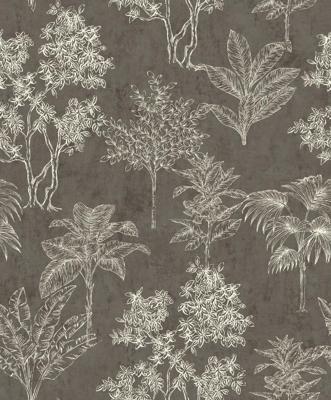Galerie Zen Behang met getekende bomen motief - DWP0361-05