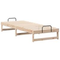 Bedframe met Draaghandvatten Bruin Massief grenenhout - thumbnail