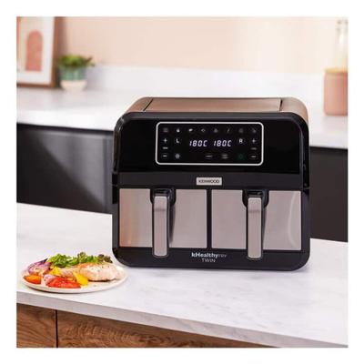 Kenwood HFM20.000MB friteuse Dubbel 8 l Vrijstaand 1700 W Heteluchtfriteuse Zwart - thumbnail