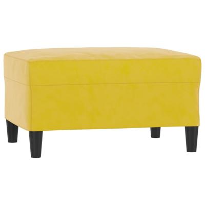 4-delige Loungeset met kussens fluweel geel - thumbnail