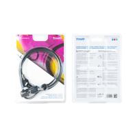 Veiligheidskabel TooQ TQCLKC0025-G 1,5 m 1,5 m - thumbnail