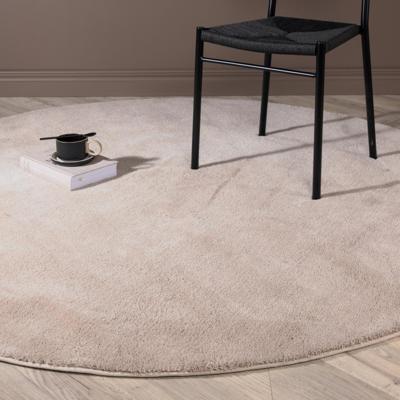 Nohr Rond Vloerkleed 'Les' 200cm, kleur Beige Nohr Rond Vloerkleed 'Les' 200cm, kleur Beige