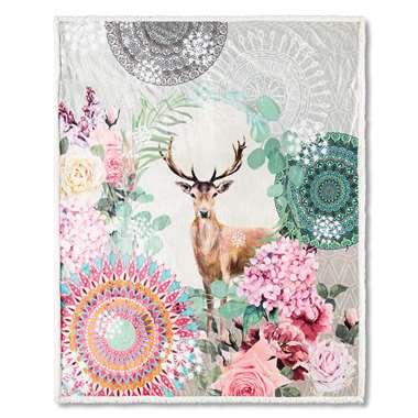 Plaid HIP Polyester nr.6633 - Multi - 130x160cm - Hert Maat: 130x160cm Plaid HIP Polyester nr.6633 - Multi - 130x160cm - Hert Maat: 130x160cm