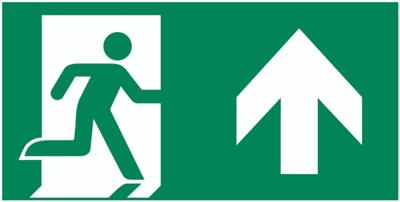 Kent Pictogram-A man pijl Omhoog Sticker