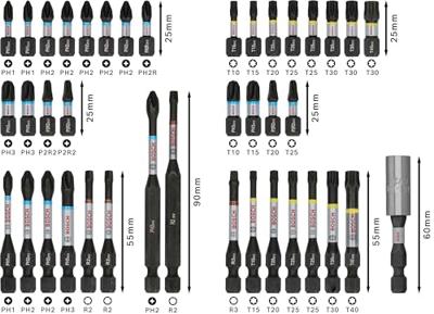 Bosch Professional PRO Impact schroefbitset 44-delig - 2608521U79 - thumbnail