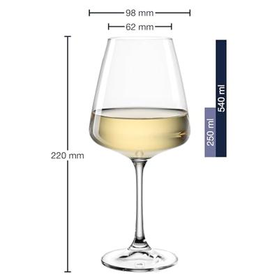 Leonardo Witte Wijnglazen Paladino - 540 ml - 6 stuks