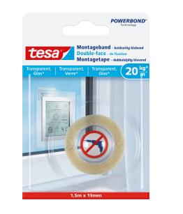 tesa GLASS 77740-00000-00 Montagetape tesa Powerbond Transparant (l x b) 1.5 m x 19 mm 1 stuk(s) tesa GLASS 77740-00000-00 Montagetape tesa Powerbond Transparant (l x b) 1.5 m x 19 mm 1 stuk(s)