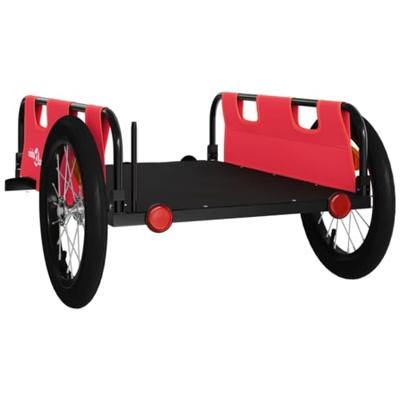 VidaXL Fietstrailer oxford stof en ijzer rood VidaXL Fietstrailer oxford stof en ijzer rood
