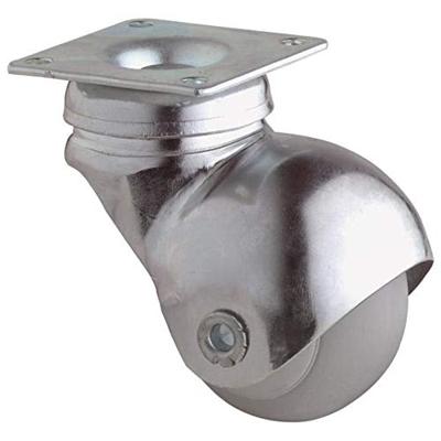 BS Rollen Kogelzwenkwieltje | wiel-d. 40 mm draagvermogen 30 kg | met schroefplaat | rubber grijs | 1 stuk - F60.040 F60.040