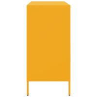 Dressoir 68x39x79 cm staal mosterdgeel - thumbnail