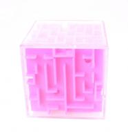 Johntoy Hersenkraker Doolhof kubus roze - thumbnail