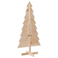 Kerstdecoratie kerstboom 150 cm massief grenenhout - thumbnail