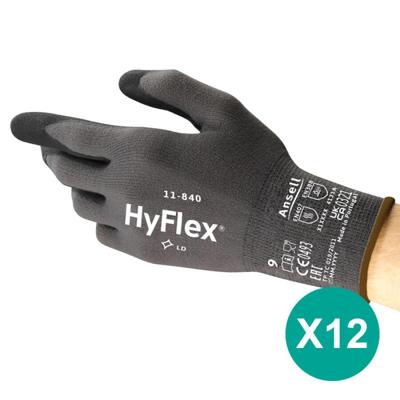 Ansell HyFlex® 11-840 werkhandschoenen zwart maat 7/S - 12 paar