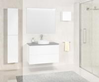 Wiesbaden Kolomkast Hoge Kast 160 cm Bologna 160x40x35 Mat Wit - thumbnail