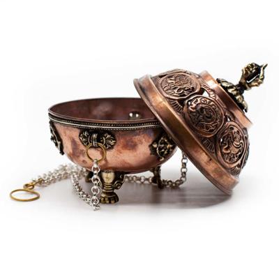 Hangende Wierookbrander Messing Antiek Finish