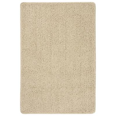 VidaXL Vloerkleed shaggy anti-slip 140x200 cm crèmekleurig