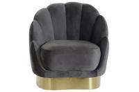 Armstoel DKD Home Decor 86 x 80 x 85 cm Grijs Metaal Wit Donker grijs - thumbnail