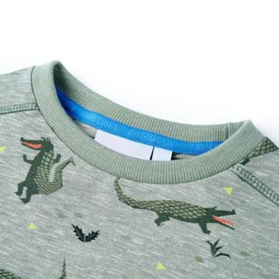 Kindertrui 128 gemleerd lichtkaki Kindertrui 128 gemleerd lichtkaki