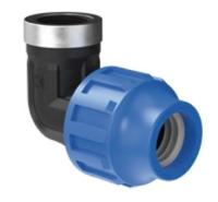 Kirchhoff PP overgangshoek 90°, 20 mm x 1/2"IT, klemkoppeling voor HDPE - 984846117 - thumbnail