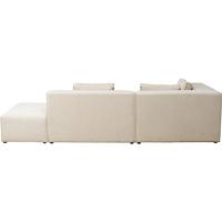 Kare Hoekbank Infinity Ottomane Cord Cream Left - thumbnail