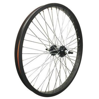 HH Voorwiel 20x2.125 alu freestyle 48 spaaks zwart 10mm as