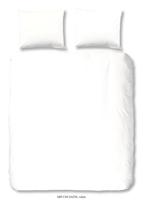 HIP Dekbedovertrek "uni dessin" - Wit - (200x200/220 cm) - Katoen Satijn - thumbnail