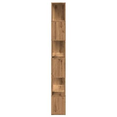 Boekenkast/kamerscherm 80x24x186 cm artisanaal eikenkleur