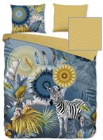 HIP Dekbedovertrek "mandala&apos;s, bladeren en een zebra" - Blauw - (200x200/220 cm) - Katoen Satijn - thumbnail