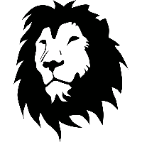 Leeuwen kop - Muursticker - thumbnail